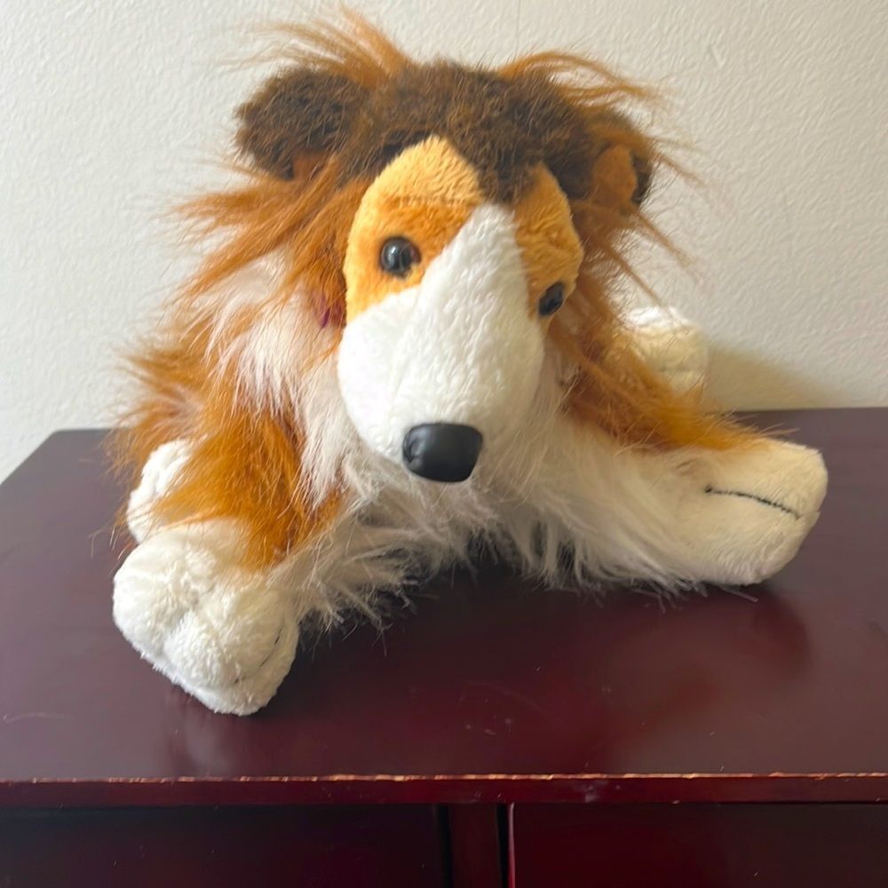 Vintage, Retired Ganz Hans Collie Plush Stuffed Dog Large Fluffy Collectible Pup